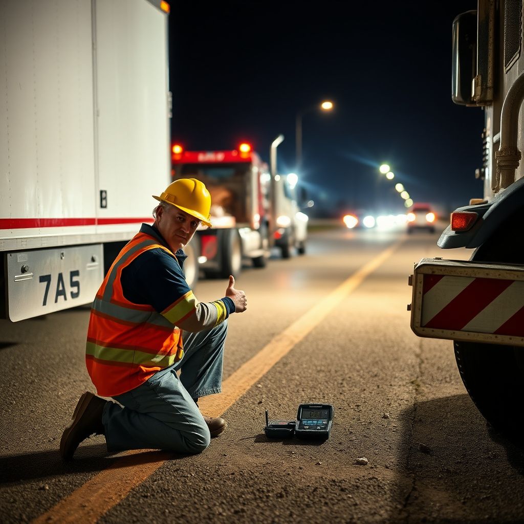 A Snappy Towing tow truck driver, wearing a high-visibility vest, giving a thumbs-up after securing a vehicle for towing on a Johnston street.